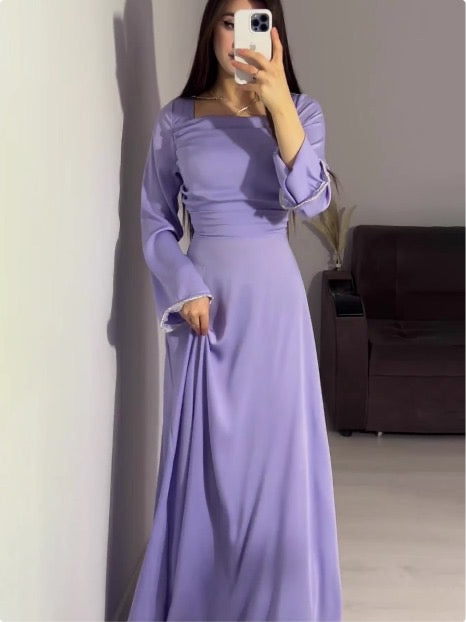 Long Sleeve Maxi Dress with Details