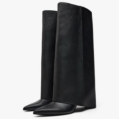 Fold over High Heel Boots