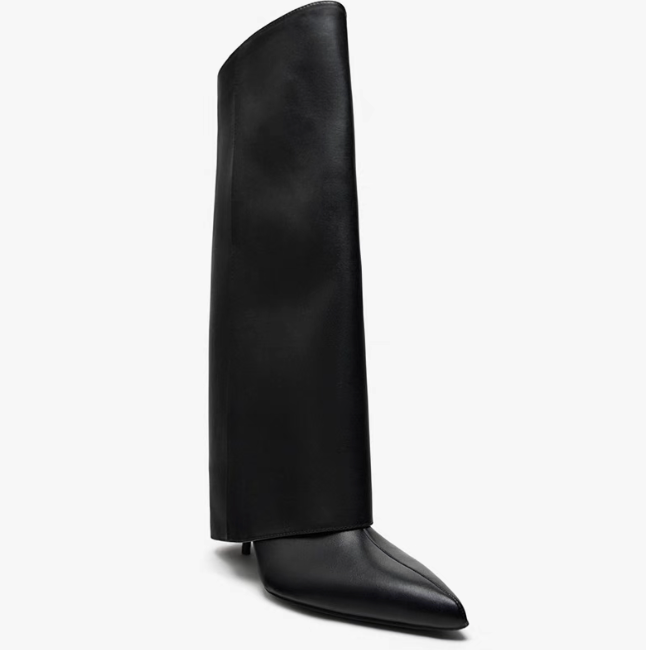 Fold over High Heel Boots