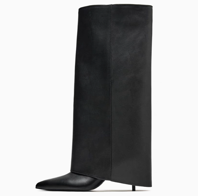 Fold over High Heel Boots